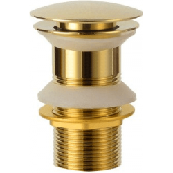 Válvula de lavabo dorado brillo click clack tapón