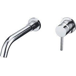 Grifo de lavabo empotrado con caño 26cm cromo