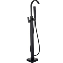 Grifo para bañera exenta negro mate monomando
