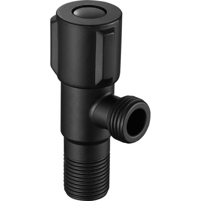 Llave de paso negro mate de 1/2 a 3/8