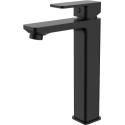 Grifo de lavabo pica alto negro mate monomando serie skara