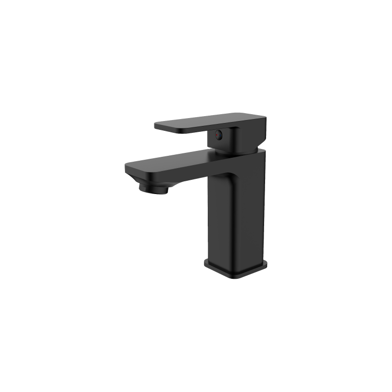 Comprar Grifo encastrado en lavabo alto pica negro mate monomando giratorio  online