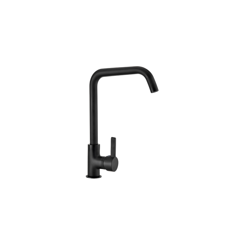 Grifo de cocina monomando vertical negro mate serie Momo