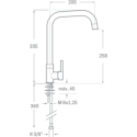 Grifo de cocina monomando vertical blanco serie Momo