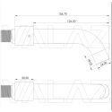 Grifo monomando empotrado acero cepillado redondo de 15cm