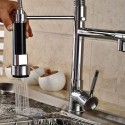 Grifo de cocina giratorio 360º extraible cromo monomando 2 salidas de agua