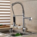 Grifo de cocina giratorio 360º extraible cromo monomando 2 salidas de agua