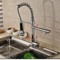 Grifo de cocina giratorio 360º extraible cromo monomando 2 salidas de agua