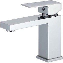 Grifo  lavabo cromo monomando cuadrado serie Segura