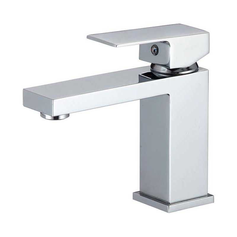 Grifo  lavabo cromo monomando cuadrado serie Segura