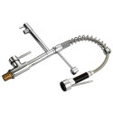 Grifo de cocina giratorio 360º extraible cromo monomando 2 salidas de agua
