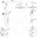 Conjunto de ducha empotrada pared redonda