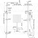 Columna de ducha termostática cuadrada (latón y acero inoxidable)