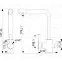 Grifo de cocina 3 vias osmosis monomando blanco