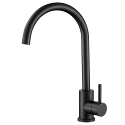 Grifo de cocina monomando giratorio negro