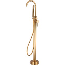 Comprar Grifo lavabo retro dorado envejecido bimando online