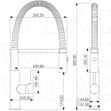 Grifo cocina alto con caño flexible monomando cromado