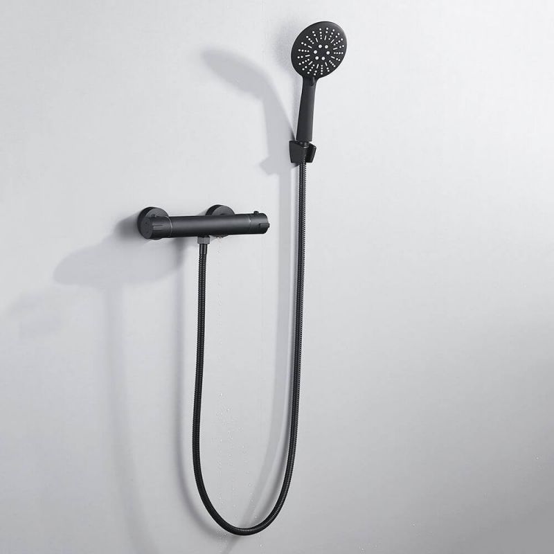 Grifo termostático negro mate para baño y ducha 4051 - barra de