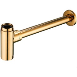 Sifón de lavabo dorado brillo oro